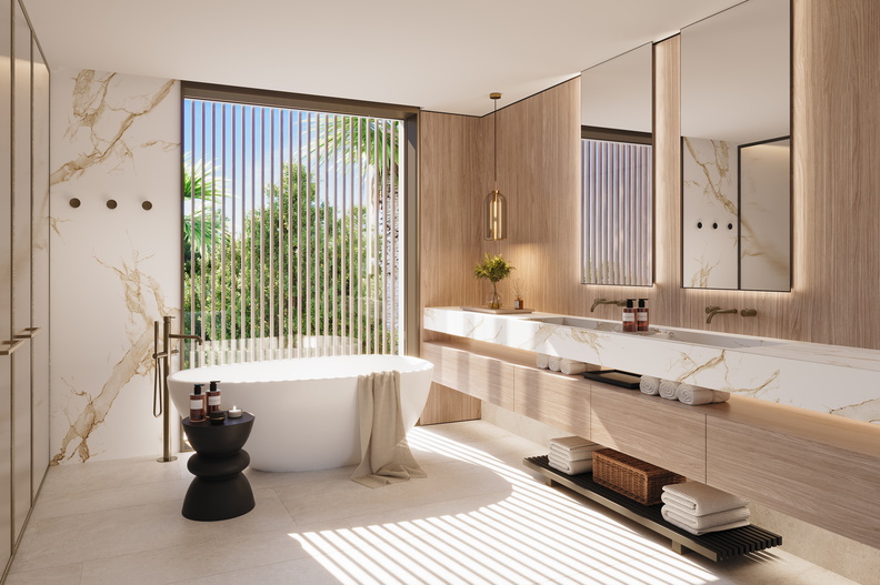 Tiara Holidays - Sani Asterias - one bedroom residence grand balcony bathroom